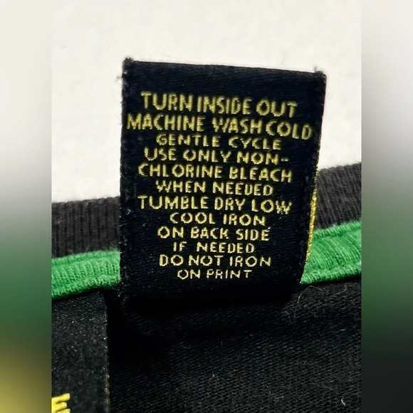 JOHN DEERE Men’s Long Sleeve Logo Embroidered Black Tee Shirt Farm Tractor Large - Picture 6 of 9